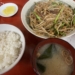 てっぺい食堂でレバニラ炒め定食