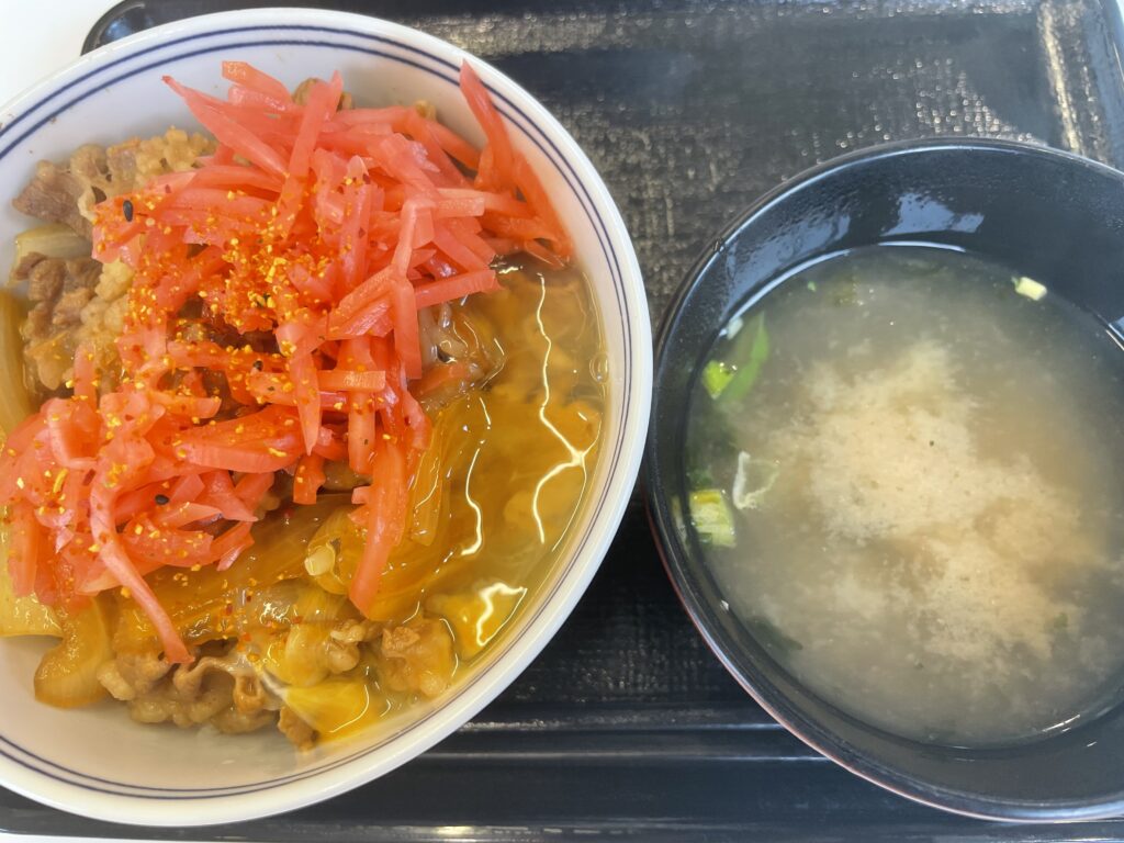 吉野家の朝定食 朝牛セット